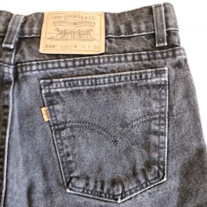 Vintage Levis 550 Mens 36x32 (34x31 Black Orange Tab Made in USA Paper Tag Jeans